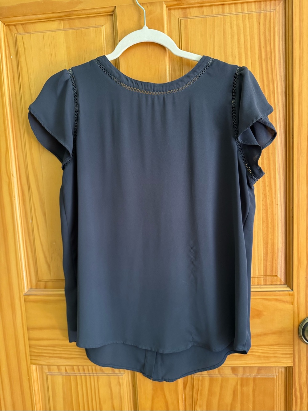 Ann Taylor Loft Grayish Purple Blouse Button Down Back Size S